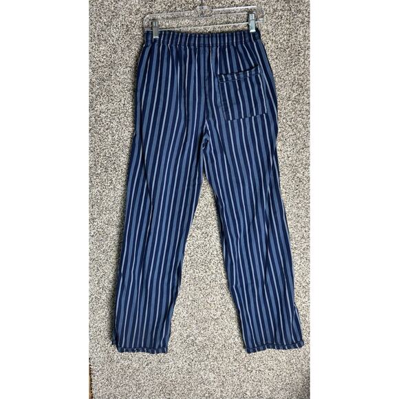 Psycho Bunny Mens Sz Small Lounge Pants Blue Striped Cotton Pajama Pants - Picture 3 of 5